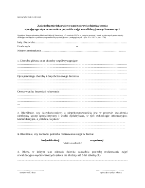 Medical Certificate for Educational Needs