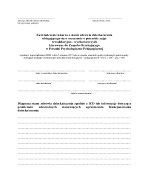 Medical Certificate for Rehabilitative-Educational Activities