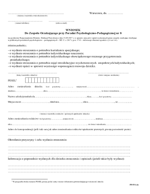 Special Education Needs Application Form