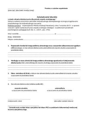 Medical Certificate for School Attendance