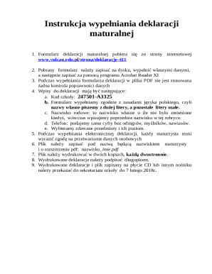 Matura Declaration Form