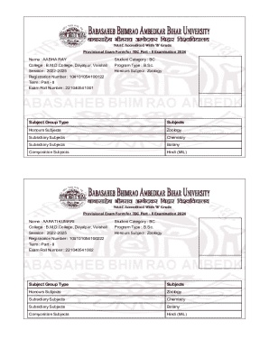Provisional Exam Form for TDC Part II Examination 2024