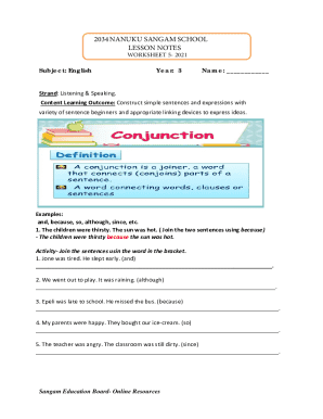 English Language Activity Worksheet
