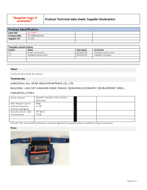 Product Technical Data Sheet