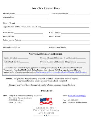 Field Trip Request Form