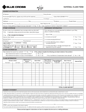 National Claim Form