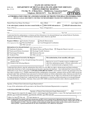 Connecticut Health Information Authorization Form