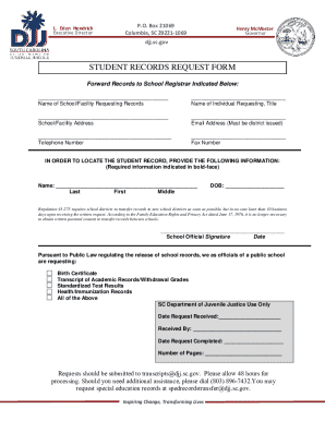 Student Records Request Form