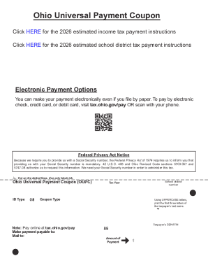 Ohio Universal Payment Coupon