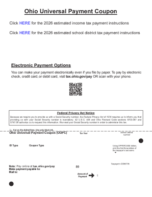 Ohio Universal Payment Coupon