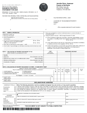 California Business Property Statement