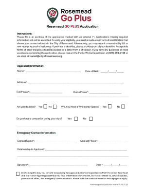 Rosemead GO Plus Application