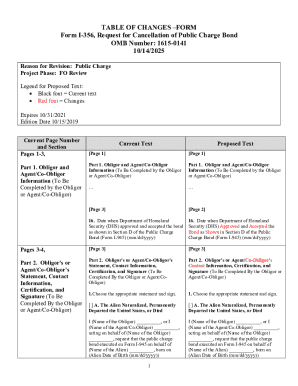 Form I-356 Request for Cancellation of Public Charge Bond