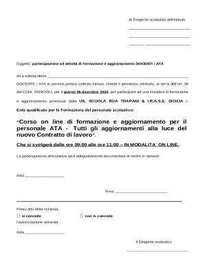 Request for Training Leave