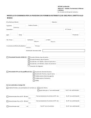 Italian Education Leave Request Form