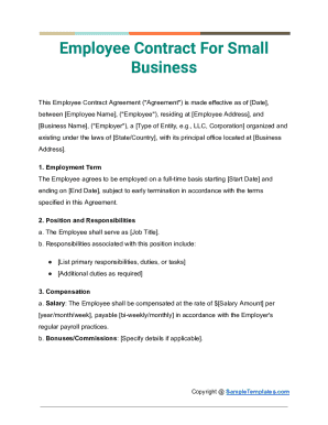 Employee Contract Agreement