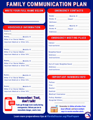 Family Communication Plan