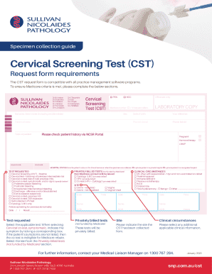 Cervical Screening Test Request Form