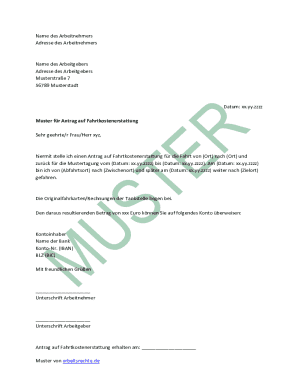 Fahrtkostenerstattung Antrag