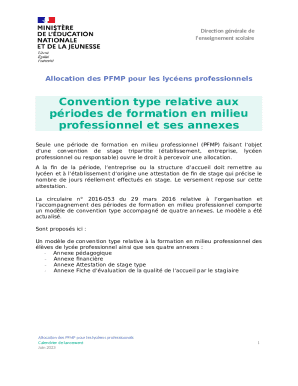 French Professional Training Agreement