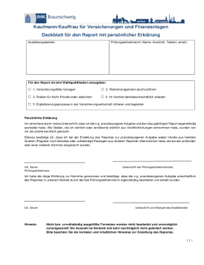 Insurance and Financial Investment Apprentice Report Cover Page
