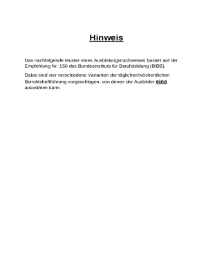 German Apprenticeship Training Log