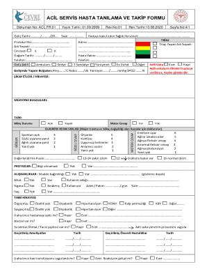 Emergency Service Patient Diagnosis and Follow-Up Form