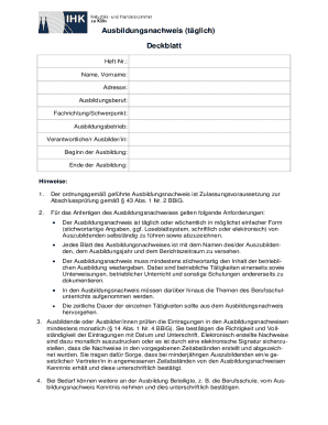 German Apprenticeship Daily Log