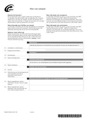 Plan van aanpak Form