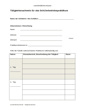 Student Internship Activity Log