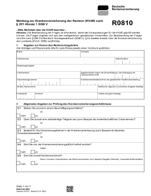 German Pensioner Health Insurance Form