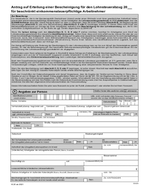 German Lohnsteuerabzug Bescheinigung Application