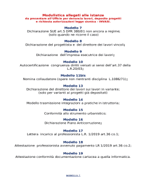 Italian Construction Authorization Forms