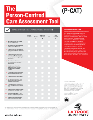 Person-Centred Care Assessment Tool