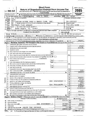 Form 990-EZ Tax Return for Exempt Organizations