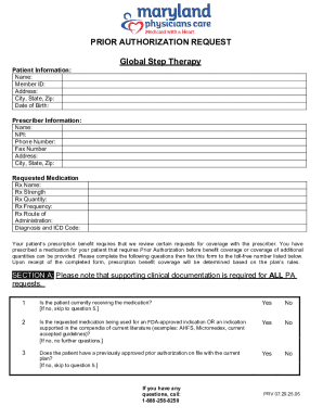 Prior Authorization Request Form