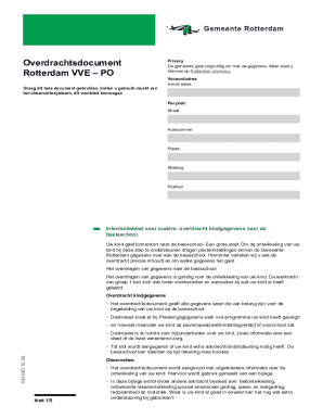 Overdrachtsdocument Privacy