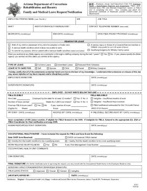 Arizona FMLA Leave Request Form