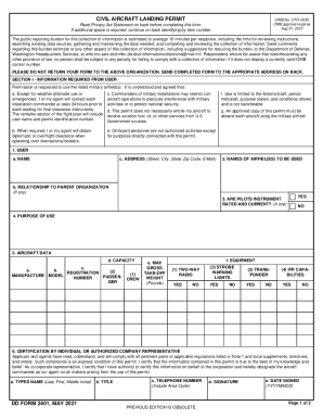 Civil Aircraft Landing Permit