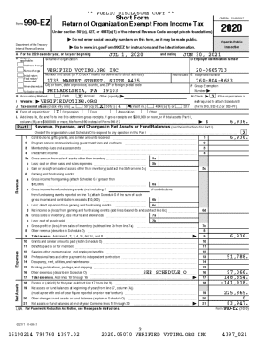 Form 990-EZ 2020