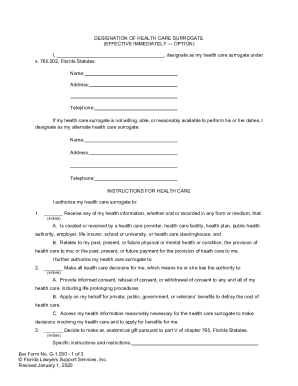 Florida Health Care Surrogate Designation