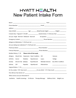 New Patient Intake Form