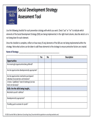 Social Development Strategy Assessment Tool