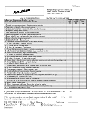 Pediatric Symptom Checklist