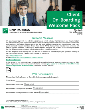 KYC Onboarding Welcome Pack