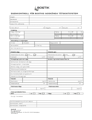 Bostik Approved Waterproofing System Checklist