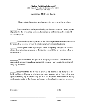 Insurance Opt Out Form