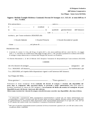 Modulo Famiglie Richiesta Continuità Docenti Di Sostegno