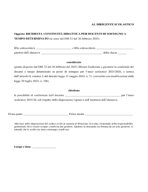 Richiesta Continuità Didattica per Docenti di Sostegno