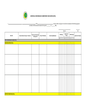 Individual Performance Commitment and Review Form